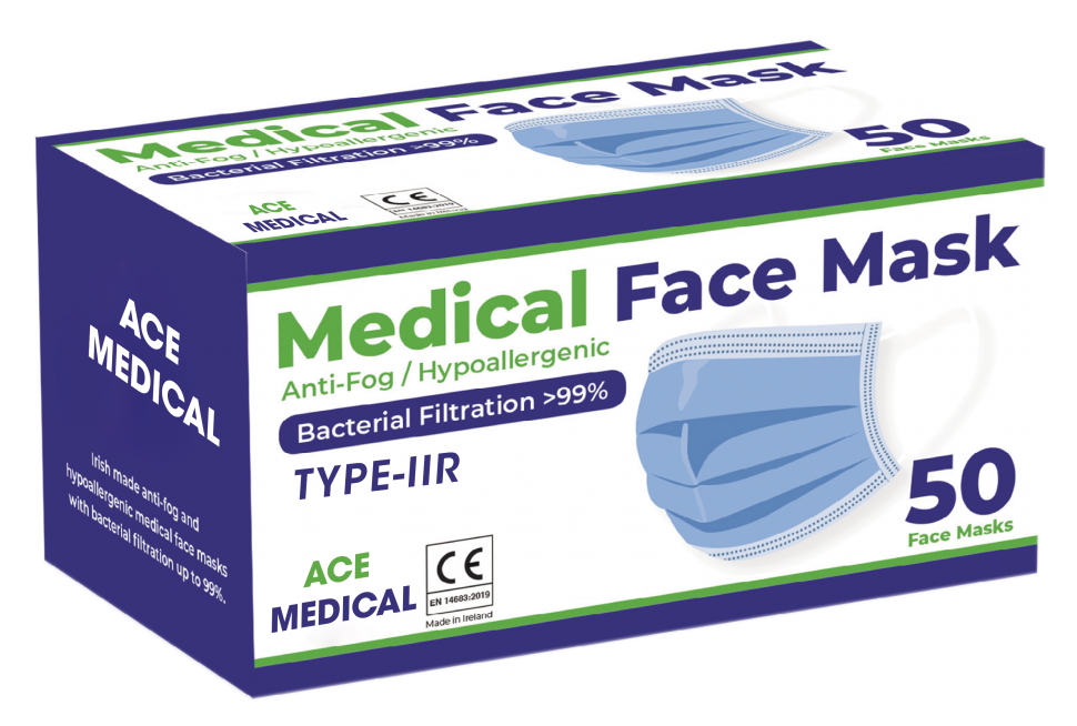 Medical Face Masks Type Iir For Adults Ace Medical